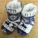 Christmas Elk Floor Shoes Indoor Socks Shoes Warm Plush House Slippers - EX-STOCK CANADA