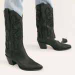 Artificial PU European And Beautiful Leather Sleeve Martin Boots