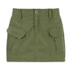 Simple Tooling Style Pocket Army Green Woven Hot Girl A- Line Mini Hip Cargo Skirt Summer - EX-STOCK Canada
