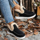 Plus Size Fleece-lined Thicker Raw Edge Warm Flat Bottom Plush Winter boot Shoes for women - EX-STOCK Canada