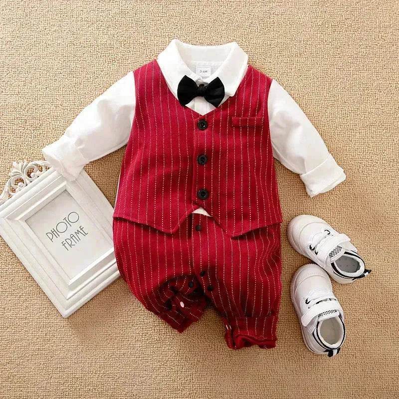 Newborn Baby Boy Gentleman Romper Suit baby boy clothes baby boy outfits - EX-STOCK Canada