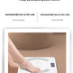 A white digital body scale with a small display and gray感应 pad, shown with a person's foot on the scale in a home setting. Above the photo, text highlights features such as an intelligent gravity sensor and fully automatic power on/off.