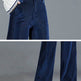 Gold Silk Striped Velvet Wide Leg trouser Pants Women - EX-STOCK Canada