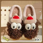 Cartoon Bearded Santa Claus Slippers Home Warm Non-slip Plush   Cotton Shoes Christmas Couple Floor Bedroom Slipper Women Men - EX-STOCK CANADA