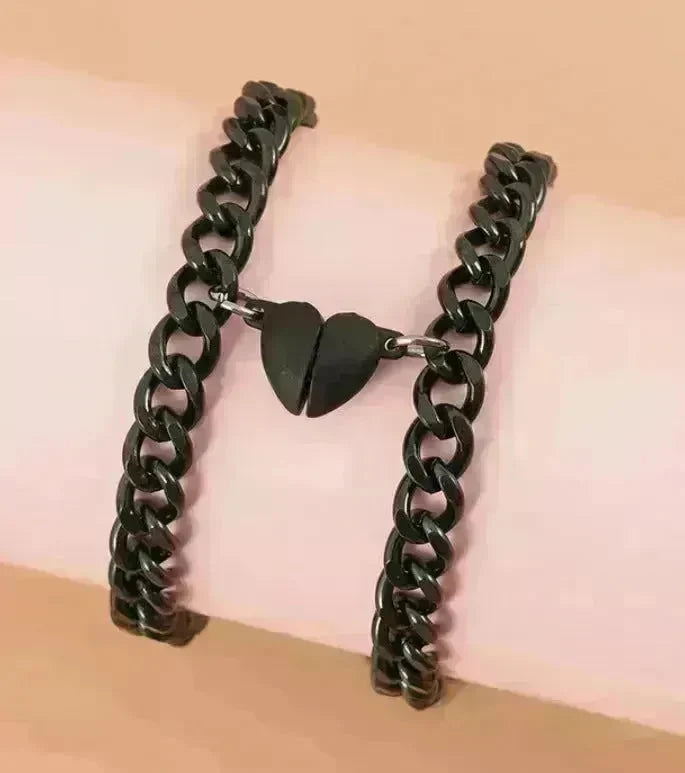 Magnetic Couple Bracelet Suit Cuban Link Chain - EX-STOCK CANADA
