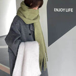 Solid Color Macaron Color Gentle Thick Warm Scarf - EX-STOCK Canada
