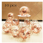 Sequined Latex Balloons for Birthday & Wedding Decorations – 12 Inch Colorful Party Balloons