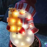 Christmas Scene Decoration With LED Lights Christmas Snowman Ornaments - EX-STOCK CANADA
