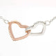 Double Heart Necklace Personalized Design Two-color Peach - EX-STOCK Canada
