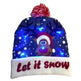 LED Christmas Hat Sweater Knitted Beanie Christmas Light Up Knitted Hat Christmas Gift  Kids Xmas New Year Decorations - EX-STOCK CANADA