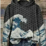 Women Fashion Spring And Autumn Plum Blossom Hooded Super Plus Size Loose-fitting Casual Pullover - EX-STOCK CANADA