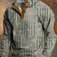 Half button Sweatshirt Men's Winter 3d Digital Printing Pullover Crew neck - EX-STOCK CANADA