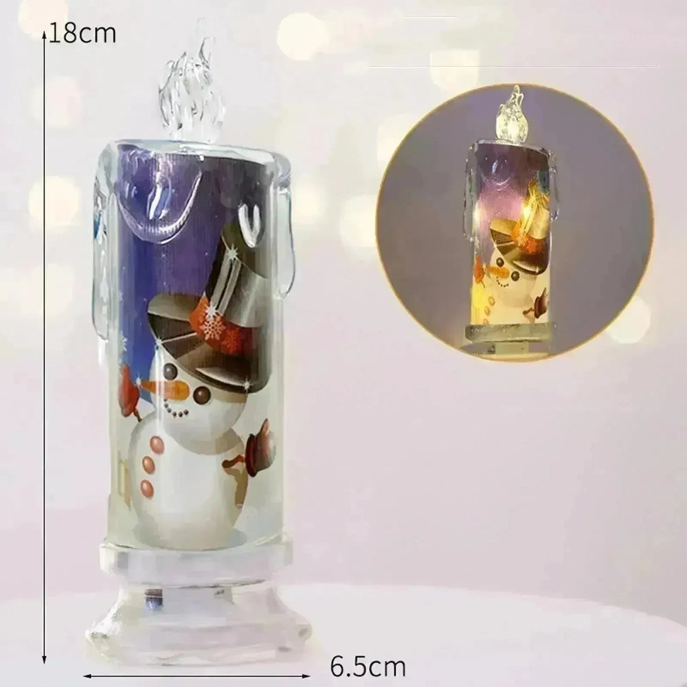 Christmas Transparent Electronic Flameless Candles Decorative Gifts - EX-STOCK CANADA