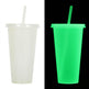 720ml Plastic Sippy Cup Halloween Luminous Straw Cup - EX-STOCK Canada