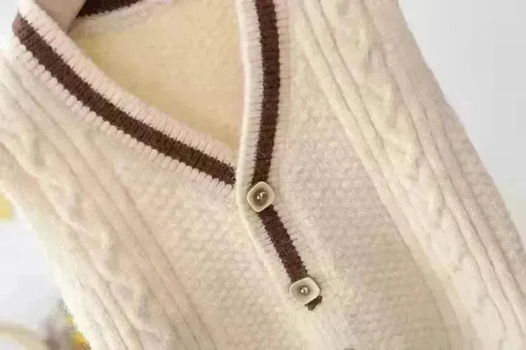 Children Knitted Chunky Sweater Outwear Vest kids - EX-STOCK CANADA
