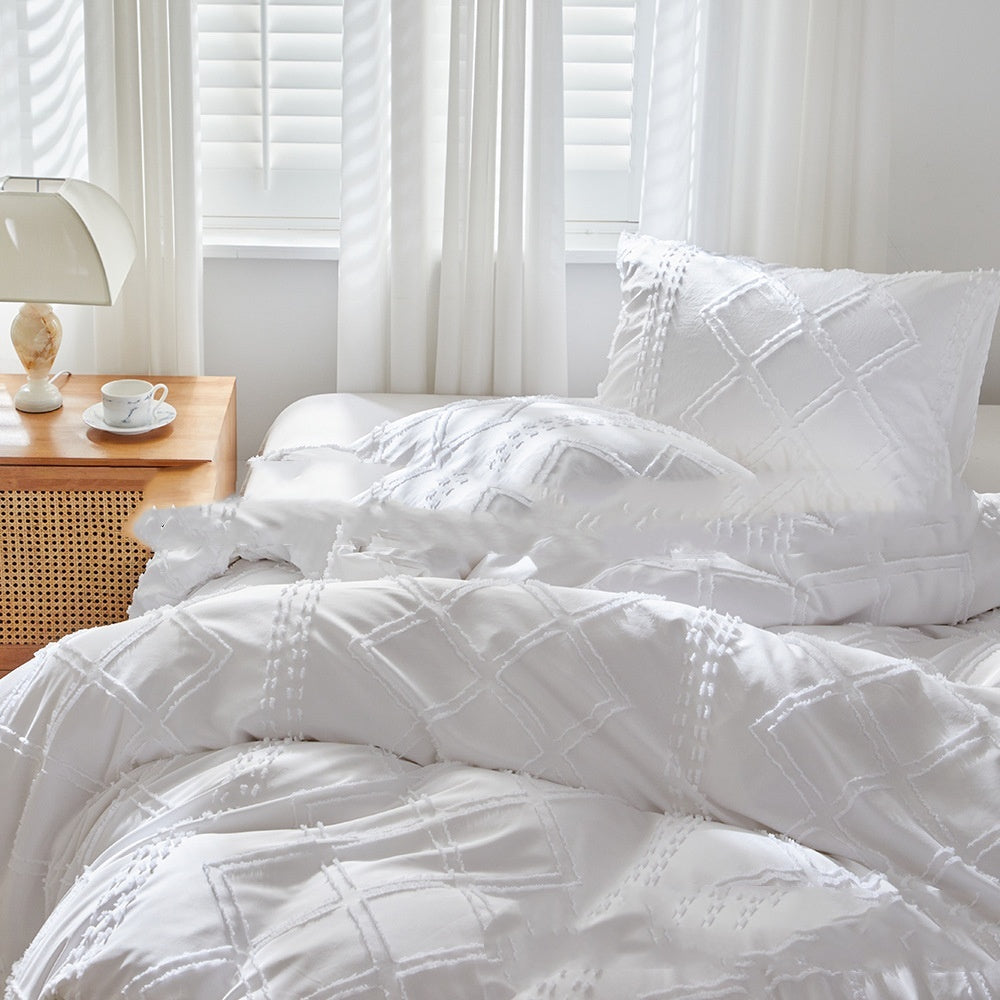 Cut Flower Geometric  Simple Pure Color Duvet Cover Pillowcase EX-STOCK Canada 