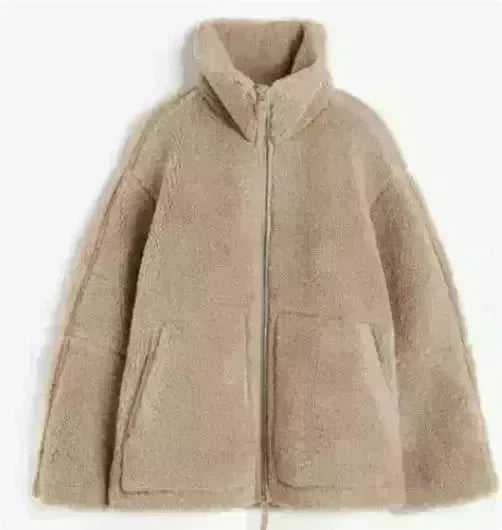 New Fashion Loose Anti-cashmere Hooded Zipper Huge Fleece Winter Jacket - EX-STOCK CANADA