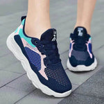 Casual Colorblock Lace-up Sneakers Girls Versatile Breathable Lightweight Walking Running Shoes - EX-STOCK Canada