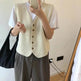 Women Sleeveless V-neck Button Down Knitted Vest Cardigan - EX-STOCK Canada