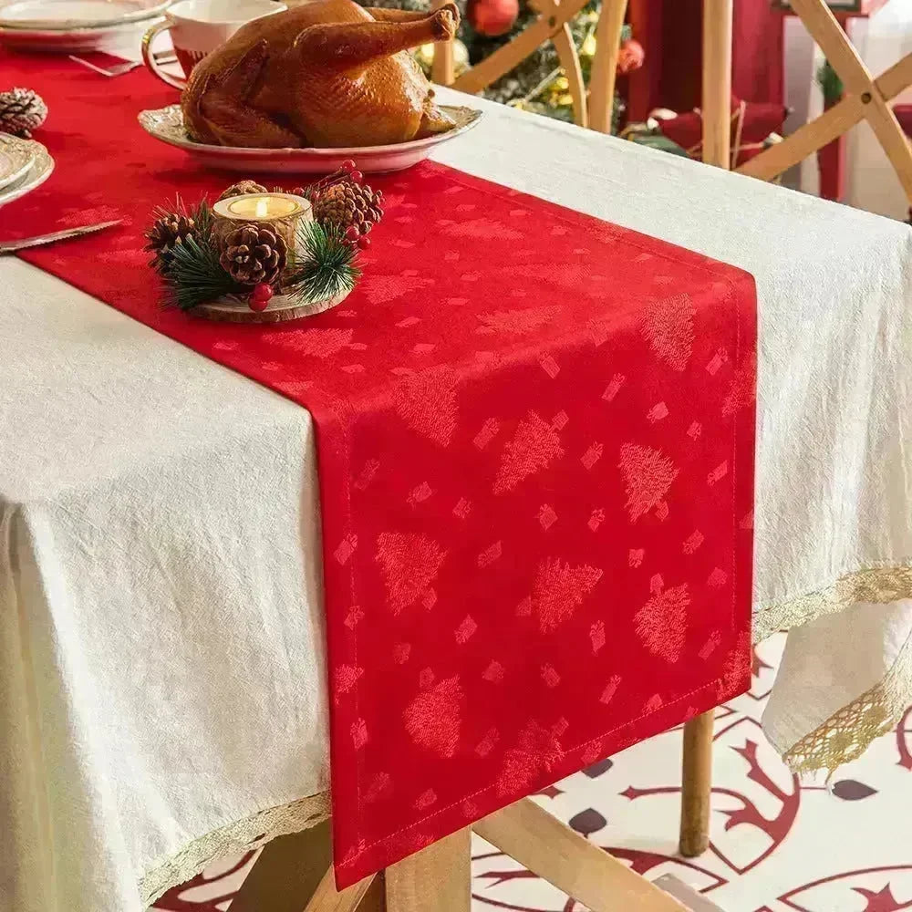 Christmas Table Runner Dark Jacquard Dining Table - EX-STOCK CANADA
