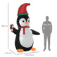 Inflatable Penguin Holding Candy Cane LED Lights Outdoor Decoration EX-STOCK Canada 
