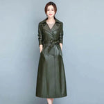 Slim fit Long Sleeve Leather Blazer Dress formal Winter dress - EX-STOCK Canada