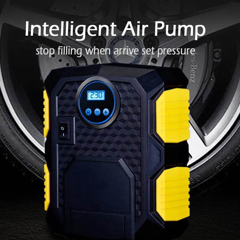 Car Air Pump with Digital Display 12v Portable Emergency Air Pump For Car With Lighted Tire Inflator - EX-STOCK Canada
