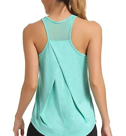 I-shaped Vest Mesh Yoga Sports Running Vest Sleeveless Workout Clothes - EX-STOCK CANADA