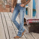 Women's Embroidered Bootcut Slim Fit Jeans - EX-STOCK Canada