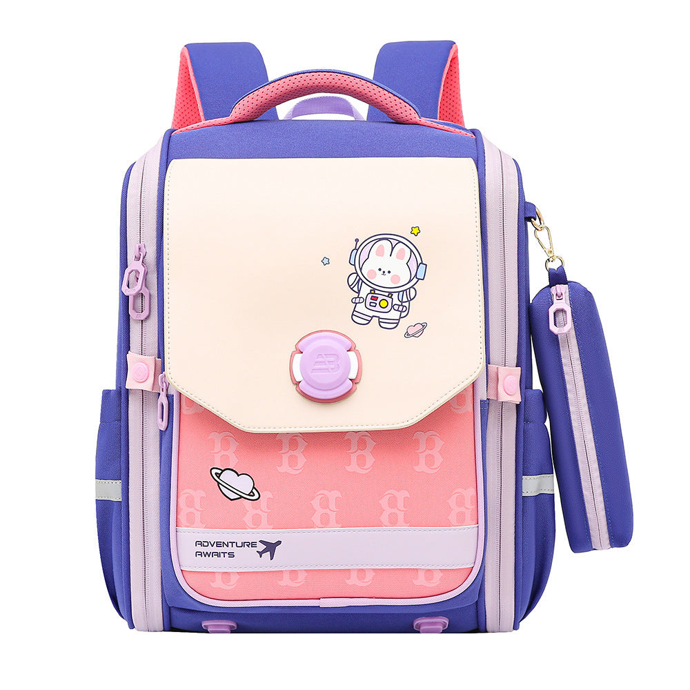 One Piece Dropshipping Primary School Student Schoolbag Boys And Girls Burden Reduction Spine Protection EX-STOCK