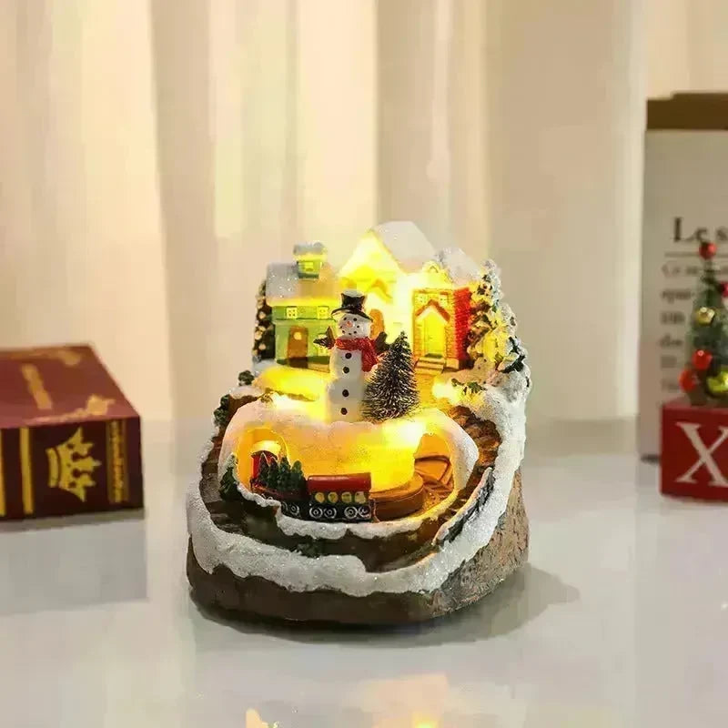 Christmas Rotating Resin Luminous Music Box Ornaments - EX-STOCK CANADA