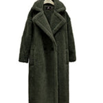 Plush Coat Ladies Long Lamb Coat Winter