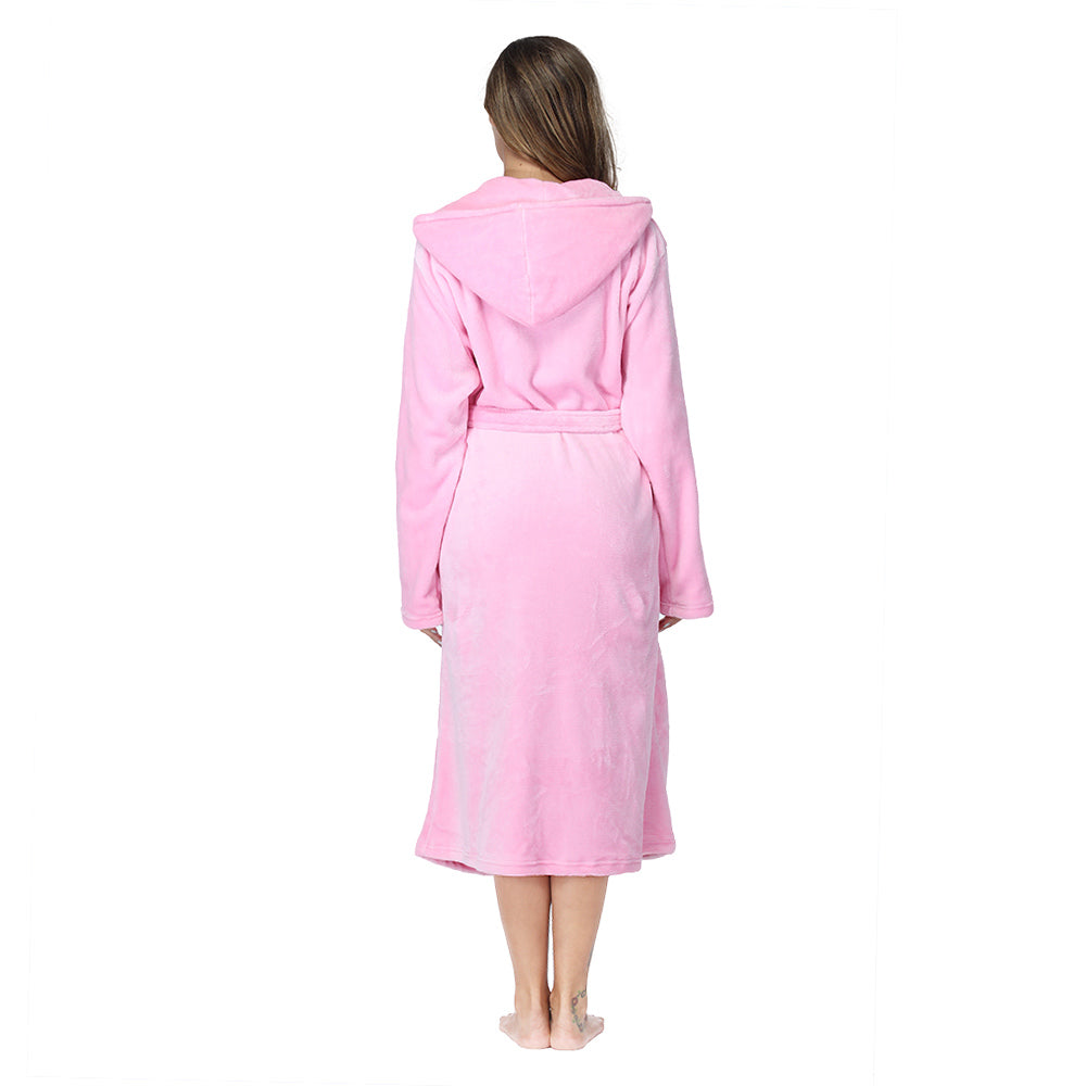 RONGTAI Womens Long Robes Plush Fleece Nightgown Thick Hooded Bathrobe With Pockets Fluffy Sleepwear For Men EX-STOCK Canada 