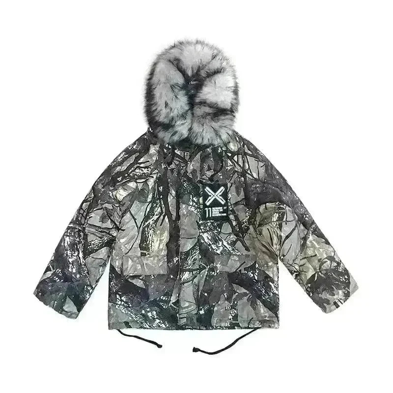 New Trendy Fashion Huge Fur Collar Winter Coat Jacket Unisex - EX-STOCK CANADA