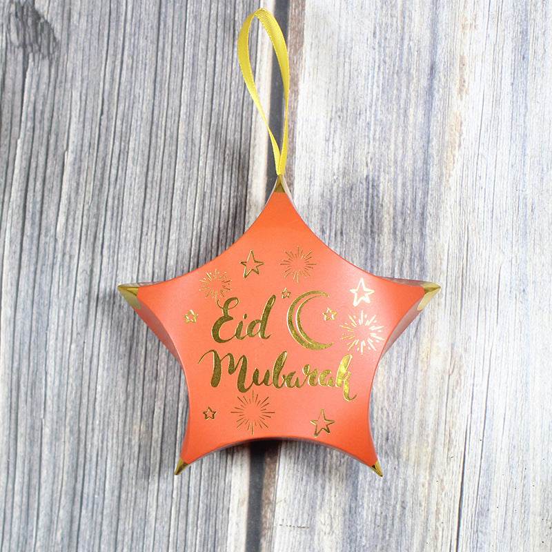 Hot Stamping Pentagram Shape Ramadan Eid Mubarak Gift Box - EX-STOCK Canada