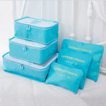 6 PCS Travel Storage Bag Set for Clothes Tidy Organizer EX-STOCK Canada 