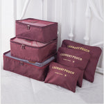 6 PCS Travel Storage Bag Set for Clothes Tidy Organizer EX-STOCK Canada 