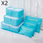 6 PCS Travel Storage Bag Set for Clothes Tidy Organizer EX-STOCK Canada 