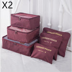 6 PCS Travel Storage Bag Set for Clothes Tidy Organizer EX-STOCK Canada 