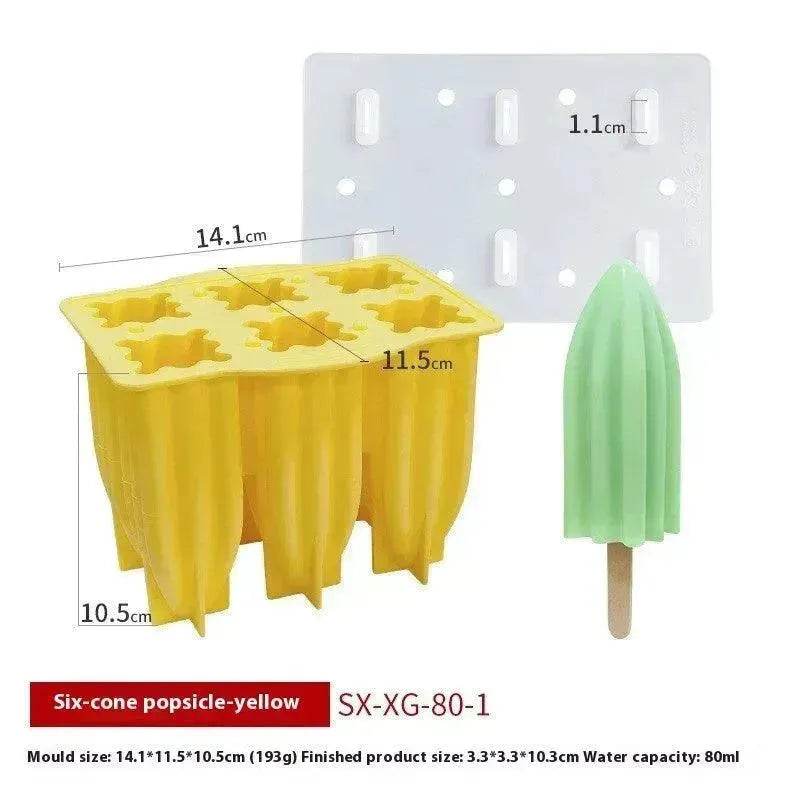 6-piece Spiral Ice Cream Silicone Food Grade Mold - EX-STOCK Canada