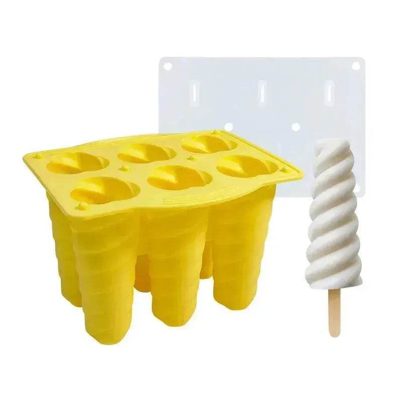6-piece Spiral Ice Cream Silicone Food Grade Mold - EX-STOCK Canada