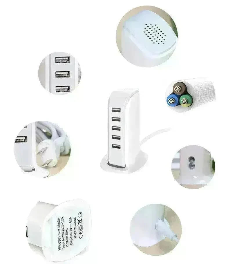 6 Port USB Sailboat Power Strip Charger - EX-STOCK CANADA