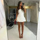 Chic Tube Top Dress Summer Solid Color Pleated Skirt Dress Women Fashion Short Mini Skater Dresses  Evening Party Cocktail Dress for Ladies - EX-STOCK CANADA