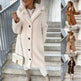 Buy Women's Long-sleeved Lapel Plush Fleece sherpa button Long Winter Overcoat - EX-STOCK Canada