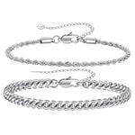 New Men's Cuban Chain Bracelet Set EX-STOCK Canada 