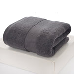 Pure Cotton Bath Towels – Multi-Colour Set | 70×140cm dark grey