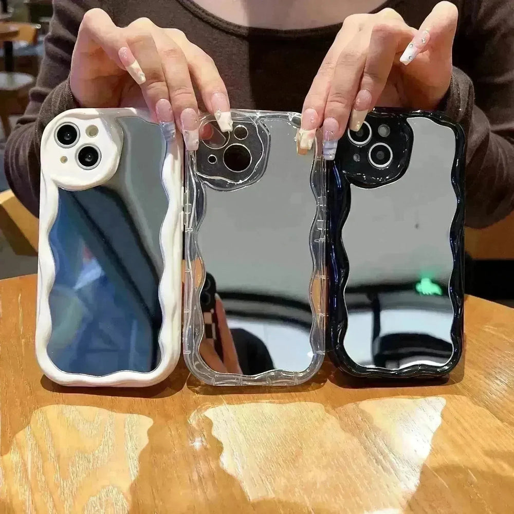 Cream Pattern Mirror Phone Case Drop-resistant Transparent Case - EX-STOCK CANADA
