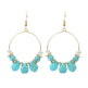 Geometric Round Turquoise Beaded Earrings - EX-STOCK Canada