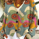 Christmas Abstract Printing Casual Cloak Coat Cardigan Sweater - EX-STOCK Canada
