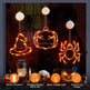 Set Of 3 Pack Halloween Window Light Spider Witch Hat Pumpkin With Orange Light Hanging Halloween Decoration Light With Suction Cup Hanging Holes - EX-STOCK Canada
